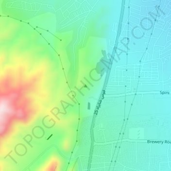 Jabal-e-Noor Mountain topographic map, elevation, terrain