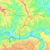 Villa Mella topographic map, elevation, terrain