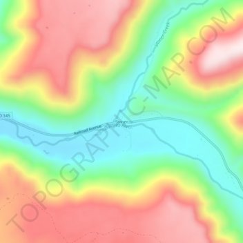 Stoner topographic map, elevation, terrain