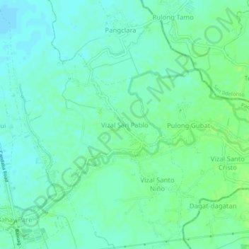 Vizal San Pablo topographic map, elevation, terrain