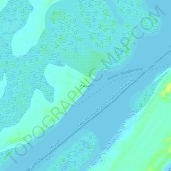Pontal topographic map, elevation, terrain