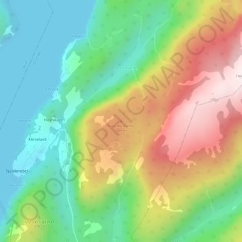 Kvernhusfjellet topographic map, elevation, terrain