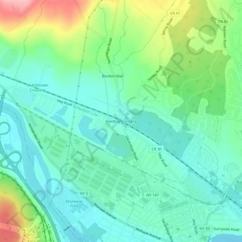 Harding Crossing topographic map, elevation, terrain
