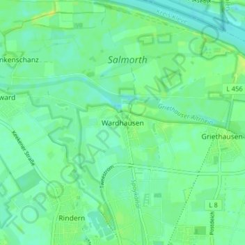 Wardhausen topographic map, elevation, terrain