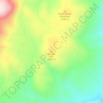 Legget Hill topographic map, elevation, terrain