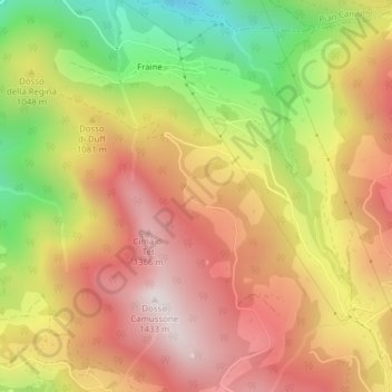 Colombi topographic map, elevation, terrain