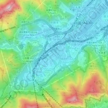 田心 topographic map, elevation, terrain