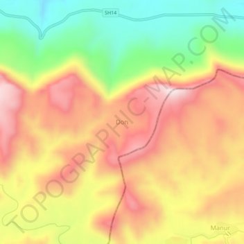 Don topographic map, elevation, terrain