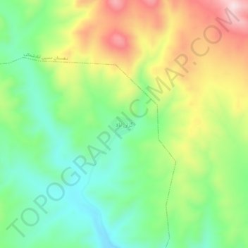 Gazan-e Bala topographic map, elevation, terrain