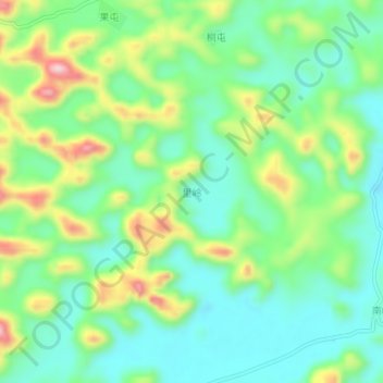 Liling topographic map, elevation, terrain