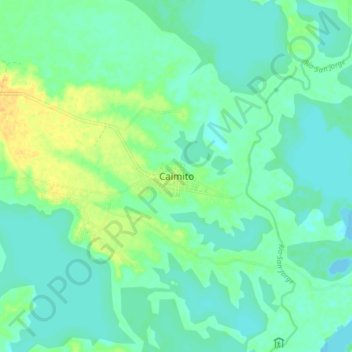 Caimito topographic map, elevation, terrain