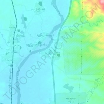 Tha Pyay Chaung topographic map, elevation, terrain