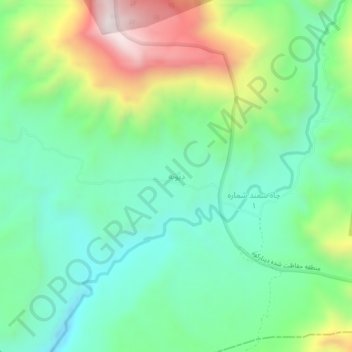 Divaneh topographic map, elevation, terrain