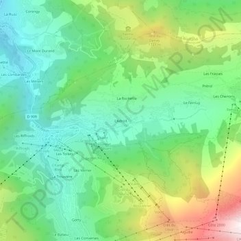 L'Adroit topographic map, elevation, terrain