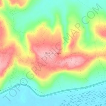 Rukurungo topographic map, elevation, terrain