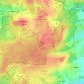 Flierenberg topographic map, elevation, terrain
