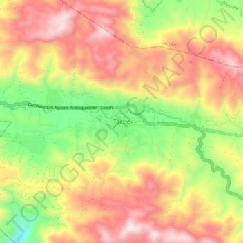 Tactic topographic map, elevation, terrain