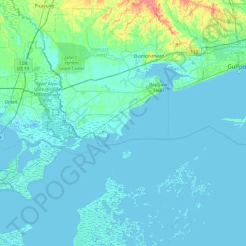 Cedar Island topographic map, elevation, terrain