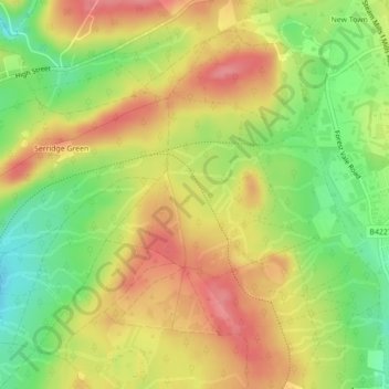 Crumpmeadow Inclosure topographic map, elevation, terrain