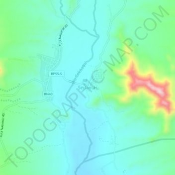 Seclantás topographic map, elevation, terrain