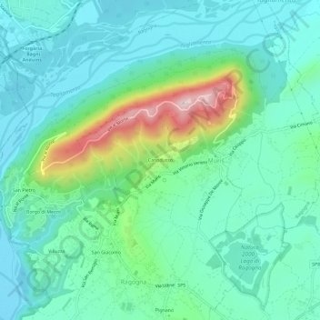 Canodusso topographic map, elevation, terrain