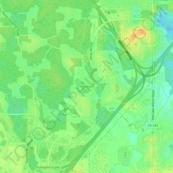 Reunion topographic map, elevation, terrain