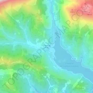 Cardaño de Abajo topographic map, elevation, terrain