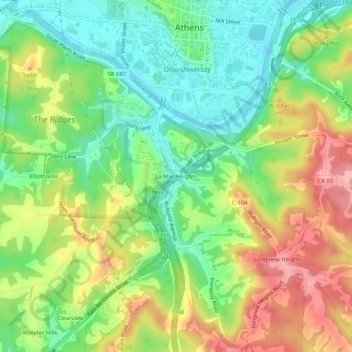 La Mar Heights topographic map, elevation, terrain