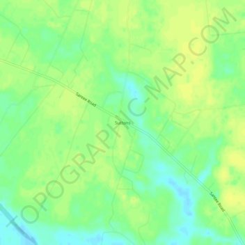 Suttons topographic map, elevation, terrain