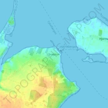 Snaptun topographic map, elevation, terrain
