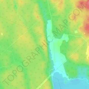 Åsebol topographic map, elevation, terrain