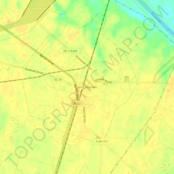 Saint Stephen topographic map, elevation, terrain