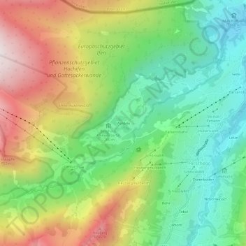 Wäldele topographic map, elevation, terrain