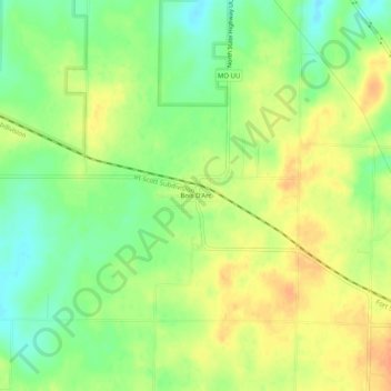 Bois D'Arc topographic map, elevation, terrain