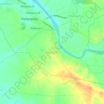 San Josef topographic map, elevation, terrain