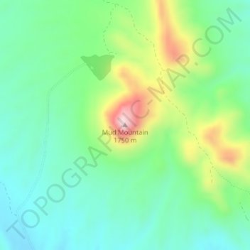 Mud Mountain topographic map, elevation, terrain