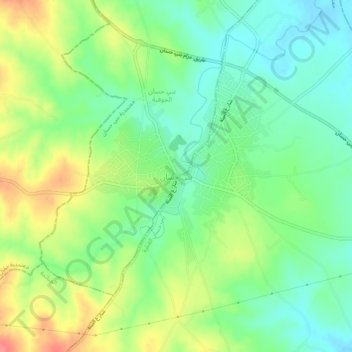 Beni Hassen topographic map, elevation, terrain
