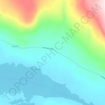 Akkar topographic map, elevation, terrain