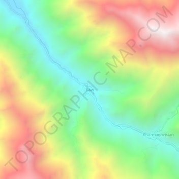 Kaw topographic map, elevation, terrain