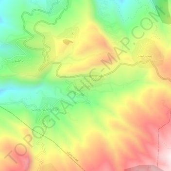 Qnat topographic map, elevation, terrain