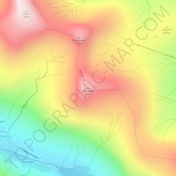 Gívrufelli topographic map, elevation, terrain