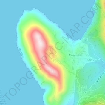 Exogi topographic map, elevation, terrain