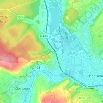 Saint-Just-des-Marais topographic map, elevation, terrain