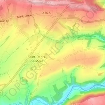 Lieu-dit Le Bosq topographic map, elevation, terrain