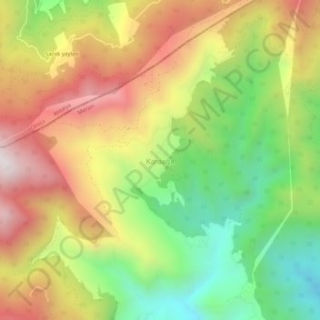Karaağa topographic map, elevation, terrain