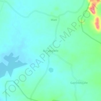 Burugupalle topographic map, elevation, terrain