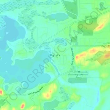 Big Lake topographic map, elevation, terrain