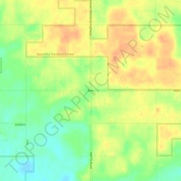 Tom topographic map, elevation, terrain