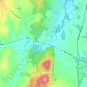 Aldie topographic map, elevation, terrain