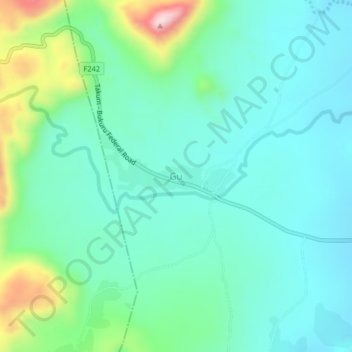 Gu topographic map, elevation, terrain
